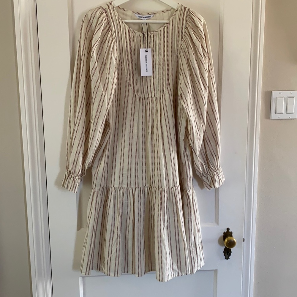 NWT- Elizabeth and James Ruffled Boho Dress